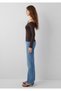 Shoulder Detail Brown Top Fitted / Body-Fitting Cut 1614391-70236 - 5