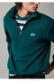Patch Embroidered Semi-Zip Green Sweatshirt 0S10613-90366 - 2