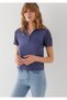 Lace Detailed Purple Polo T-Shirt Slim Fit / Narrow Cut 1613938-86965 - 2