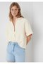 Modal Tencel Tm Blended Yellow Shirt Oversize / Wide Cut 1211488-70067 - 2