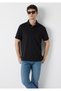 Black Black Polo T-Shirt Regular Fit / Normal Cut 0613526-900 - 3