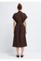 Linen Blend Brown Dress 1310742-70240 - 5