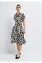 Linen Blend Printed Dress 1310742-91637