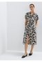 Linen Blend Printed Dress 1310742-91637 - 2