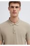 Beige Polo T-Shirt Slim Fit / Narrow Fit 064946-80697 - 6