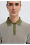 Striped Green Polo T-Shirt Slim Fit / Narrow Fit 1614310-91729 - 6