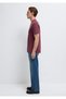 Burgundy Polo T-Shirt Loose Fit / Comfortable Cut 0613311-70426 - 5