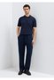 Navy Blue Linen Trousers 0010577-80872 - 2