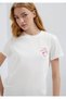 Printed Ecru T-Shirt Regular Fit / Normal Cut 1613741-70057