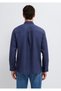Navy Blue Linen Shirt Regular Fit / Normal Cut 0211961-70718 - 6