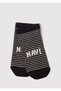 Logo Striped Black Booties Socks 1913783-900 - 2
