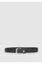 Black Faux Leather Belt 0912074-900 - 2