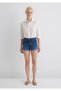 Vivia Cuffed Dark Flex Blue Jean Shorts 1411217-89702 - 4