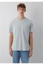 Pocket Detailed Gray Basic T-Shirt Loose Fit / Relaxed Fit 066248-70075 - 3