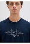 Istanbul Printed Navy Blue T-Shirt Loose Fit / Loose Relaxed Fit0611881-70490 - 5