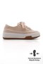 Women's Sneaker High Sole Lace-Up Linen Sports Shoes Kotnel Beige - 3
