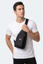 Galepir Unisex Black Crossbody Bag - 5