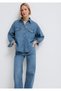 Bekka Classic Denim Indigo Blue Jean Shirt Boyfriend 1211000-89250