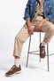 Women's Suede Detailed Multi-Part Lace-Up Casual Sneaker Sports Shoes Asune Light Brown Suede - 2