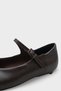 Nickie Buckle-Strapped Blunt-Toe Flat Heeled Casual Women's Ballerinas - 3