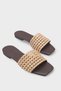 Faina Women's Flat Heeled Slippers with Stoned Closed Toe