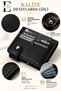 Men's Wallet Card Holder Set |   Black Leather Bracelet & Keychain Gift - 3
