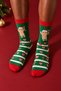 Women's Cotton New Year's Ankle Socks, Green - 2