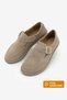 Women's Genuine Leather Loafers with Strap Masculine Casual Shoes Zepar Beige Suede