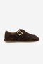 Women's Genuine Leather Loafers with Strap Masculine Casual Shoes Zepar Brown Suede - 3