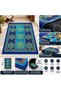 Non-Slip Based Prayer Rug 60X120 cm – Digital Printed Washable Navy Blue Decorative Prayer Rug