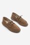 Women's Genuine Leather Lace-Up Loafer Casual Shoes Enita Camel Suede - 5