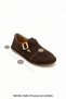 Women's Genuine Leather Loafers with Strap Masculine Casual Shoes Zepar Brown Suede - 8