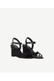 Knitted Knotted Heeled Leather Espadrilles - 3
