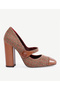 Retro Buttoned Heeled Fabric Shoes - 2