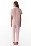 Flora Floral Short Sleeve Button down Shirt Pants Pajama Set - 5