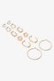 Gold Color Galary 6-Piece Earring Set - 2
