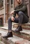 Men's Brown Float Zippered Genuine Leather Classic Boots - 4