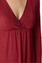 Burgundy Wool Ribbed Long Sleeve Nightgown - 5