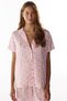 Flora Floral Short Sleeve Button down Shirt Pants Pajama Set - 2