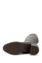 Women's Brown Zippered Thick Heeled Boots - 7