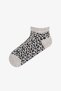 5 Pairs of Seamless Cotton Leopard Patterned Booties Socks - 6