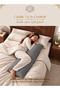 Ultra Soft Body Pillow with  Pillowcase- Long Side Sleeper Pillow For Use During Pregnancy - 5