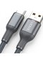 CB4057T USB-A to Type-C Charging and Data Cable, 3A Fast Charging Braided Cord for Android Phones, Tablets and Power Banks - Black - 5