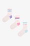 Girl's Marsmelov Pop Striped Cotton 3 Pairs of Socks