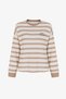Beige Heart Breaker Striped Long Sleeve Pajama Top - 5