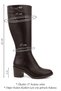 Women's Brown Zippered Thick Heeled Boots - 3