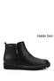 Women's Black Floater Double Zipper Thermo Sole Genuine Leather Boots