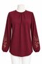 Women's Lycra Winter Knitwear for Middle Age and Above, Mother's Combed Cotton Blouse, New Season, Embroidered Sleeves, Twisted Pattern, Elastic Sleeves - 5