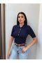 Polo Neck Short Sleeve Sweater