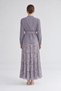 Belt Detailed Pleated Skirt Set Gray - 3